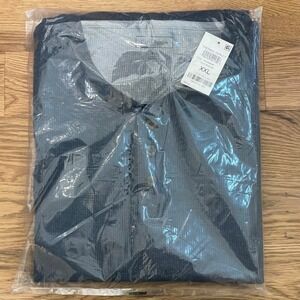 Club Room Mens Thermal Henley Long Sleeve Shirt Blue Wing XXL